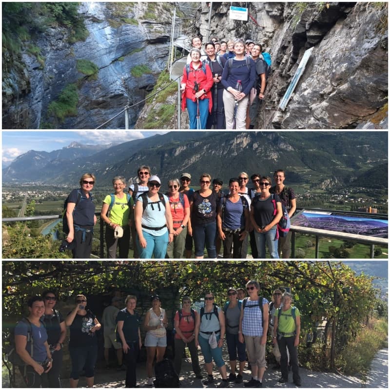 Le groupe de marche dans le Valais