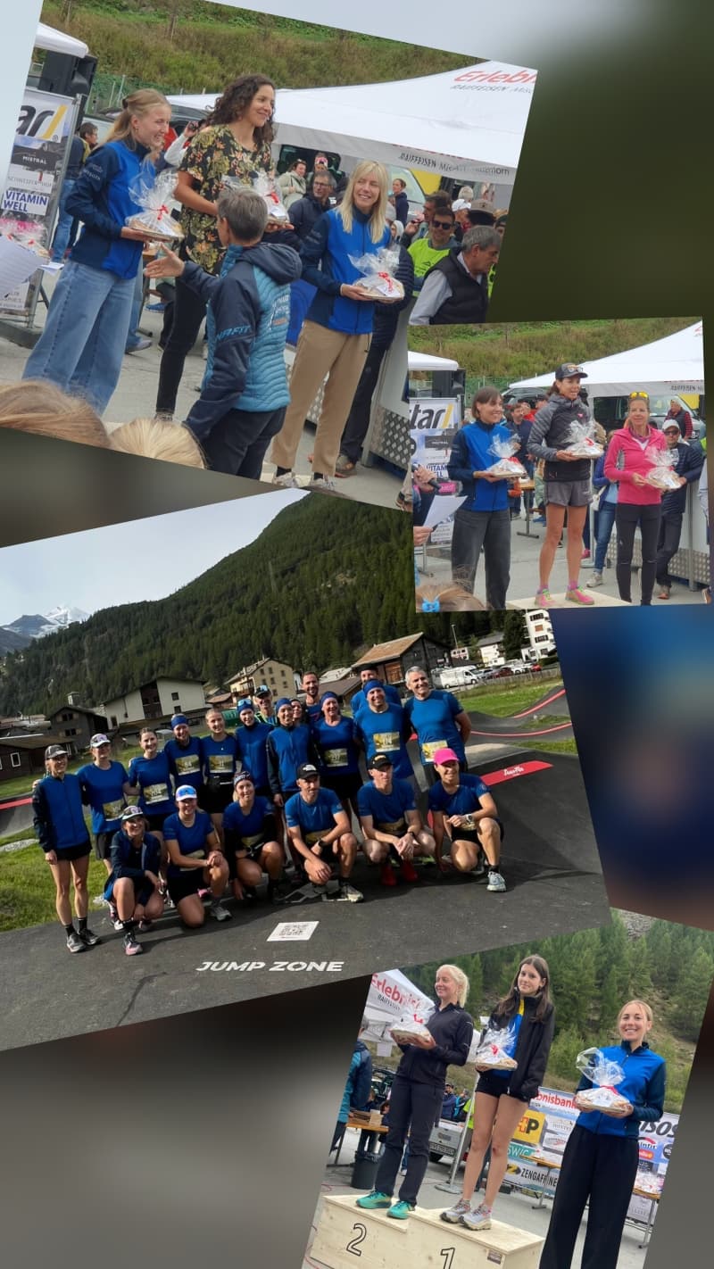 Notre groupe de course à Saas-Fee